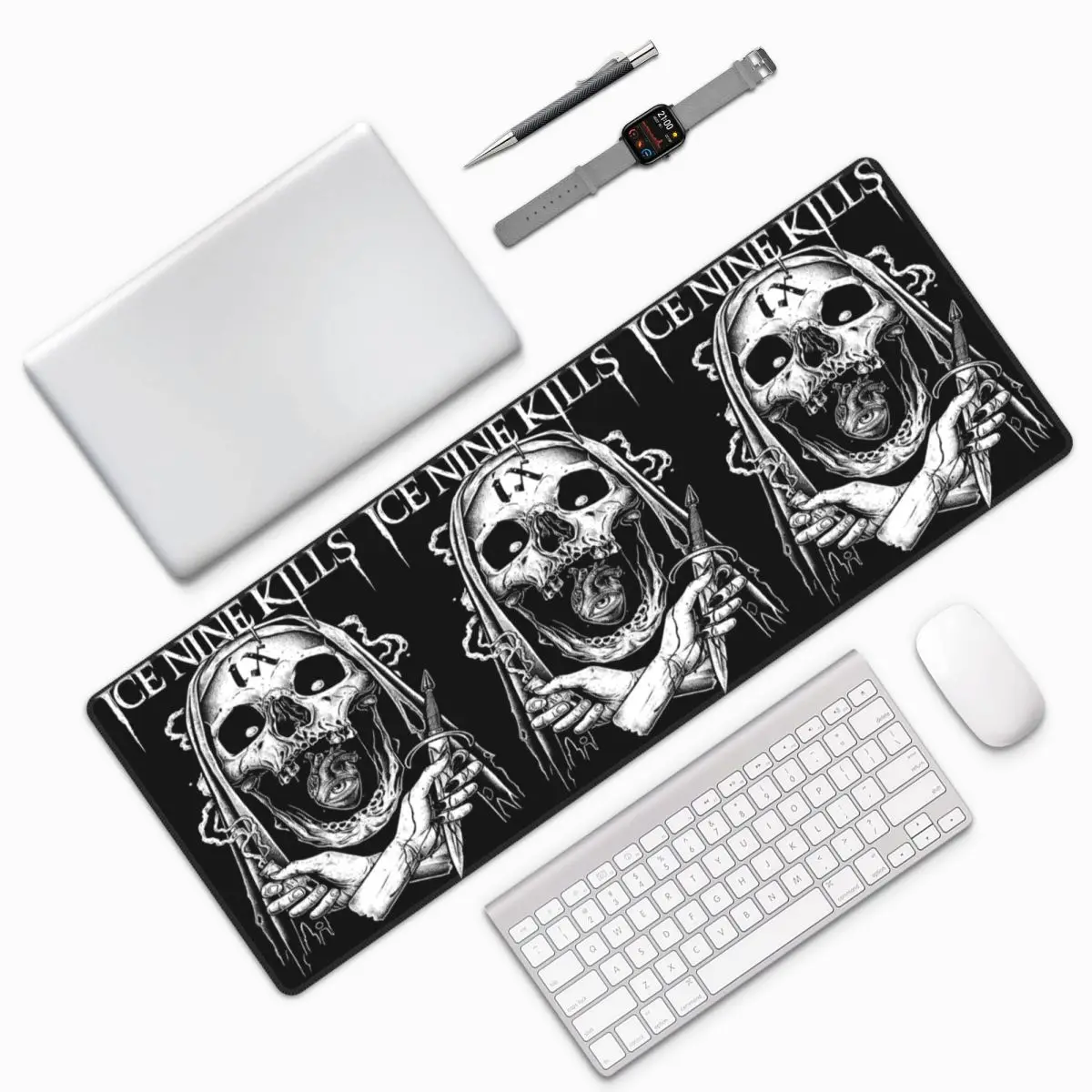 Michele Nolli Ice Nine Kills Large Mouse Pad Computer Keyboard Mouse Mat Gamer PC Laptop Desk Mat Office Accessories Table Mats