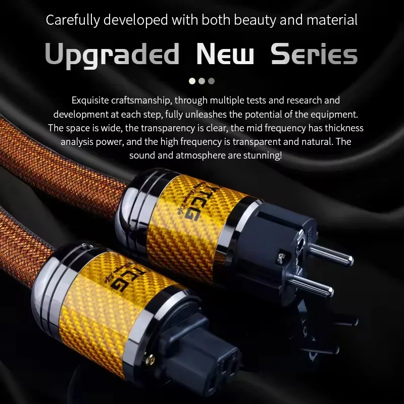 High-End 7N OCC Power Cable EU US Silver-Plated Audio Cables HIFI Plug Connector Speaker Amplifier Connection Cord