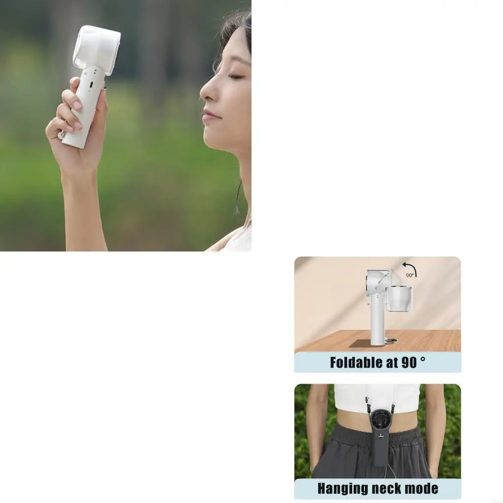 

5 Speed Foldable Handheld Fan Rechargeable Electric Cooling Fan Portable N58D