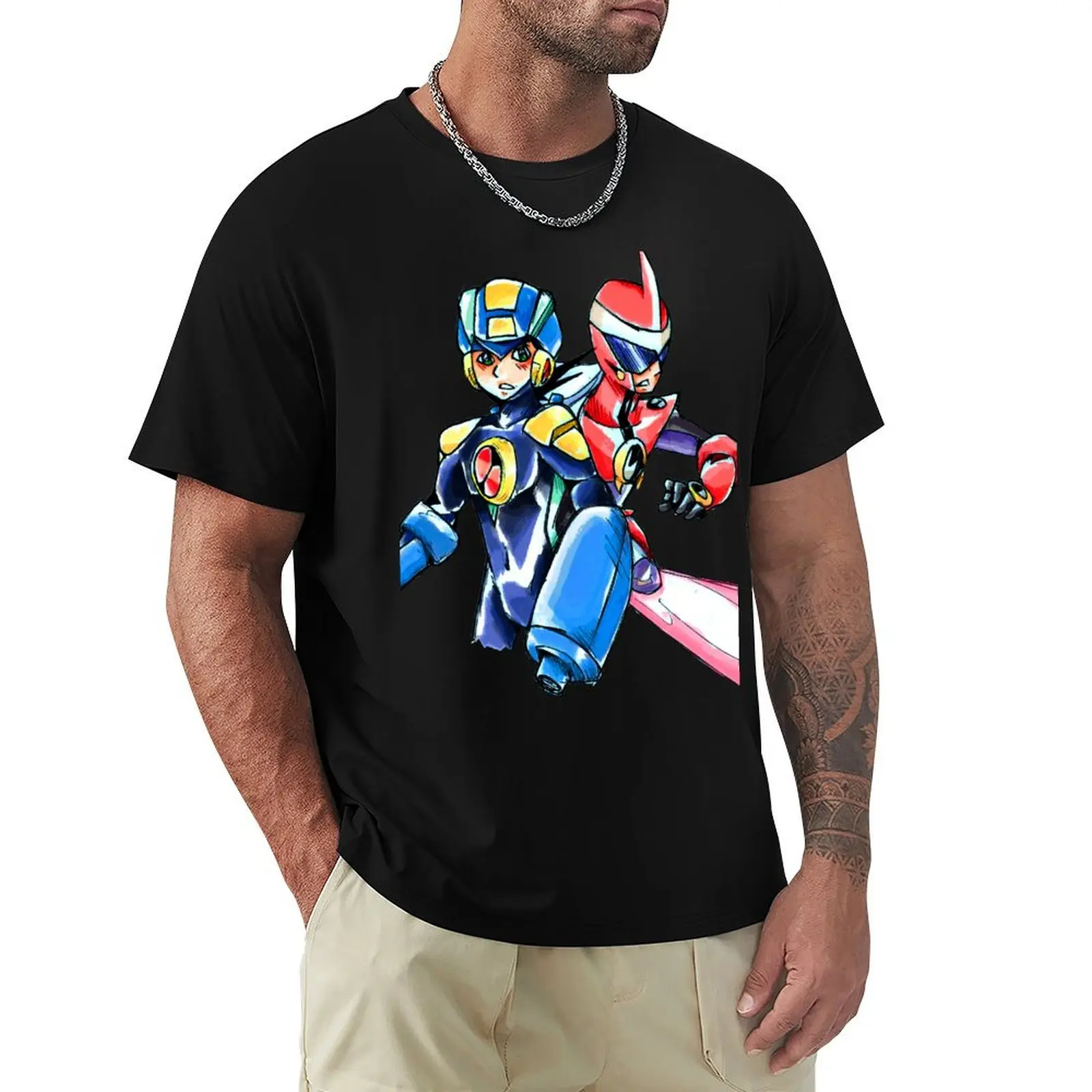 

Megaman & Protoman T-Shirt anime t shirts quick-drying vintage clothes men clothes