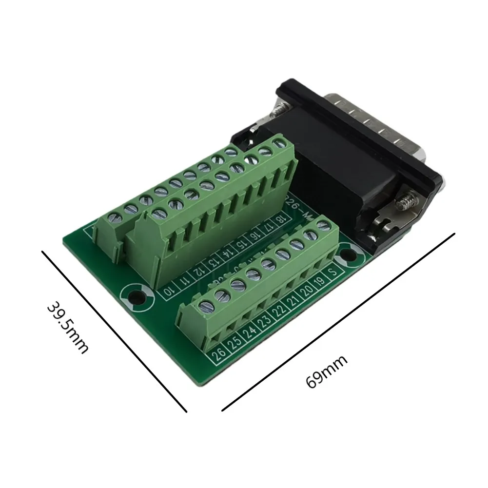 DB26 G2 01 Male Terminal Block Adapter for PCB 26 Pin Interface EVA Insulated Base 69mm L x 39.5mm W x 20.5mm H