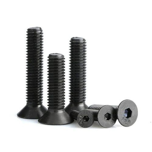 

6pcs M6 Left Hand Allen Screws Flat Head Hexagon Socket Bolts Countersunk Anti-screw bolt Black 12mm-30mm Length