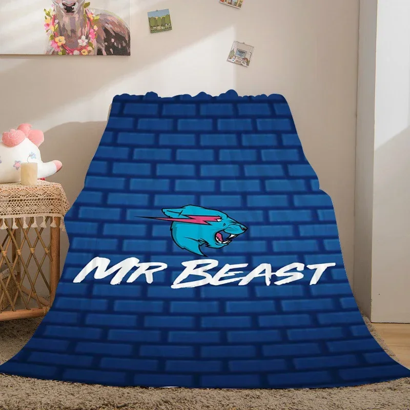 Sofa Blankets for Winter Mr B-Beasts Microfiber Bedding King Size Warm Bed Fleece Camping Custom Adult Fluffy Soft Blankets