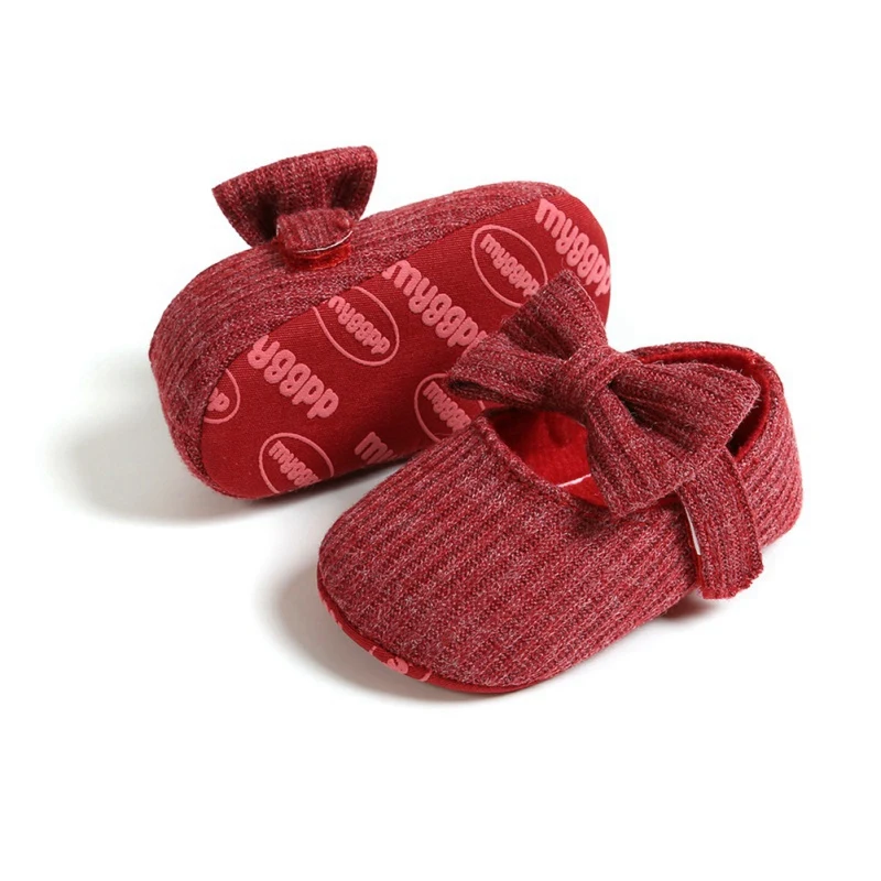 Zapatillas con lazo antideslizantes informales para niños pequeños, zapatos de princesa para primeros pasos de 0 a 18 meses, Primavera y primavera,