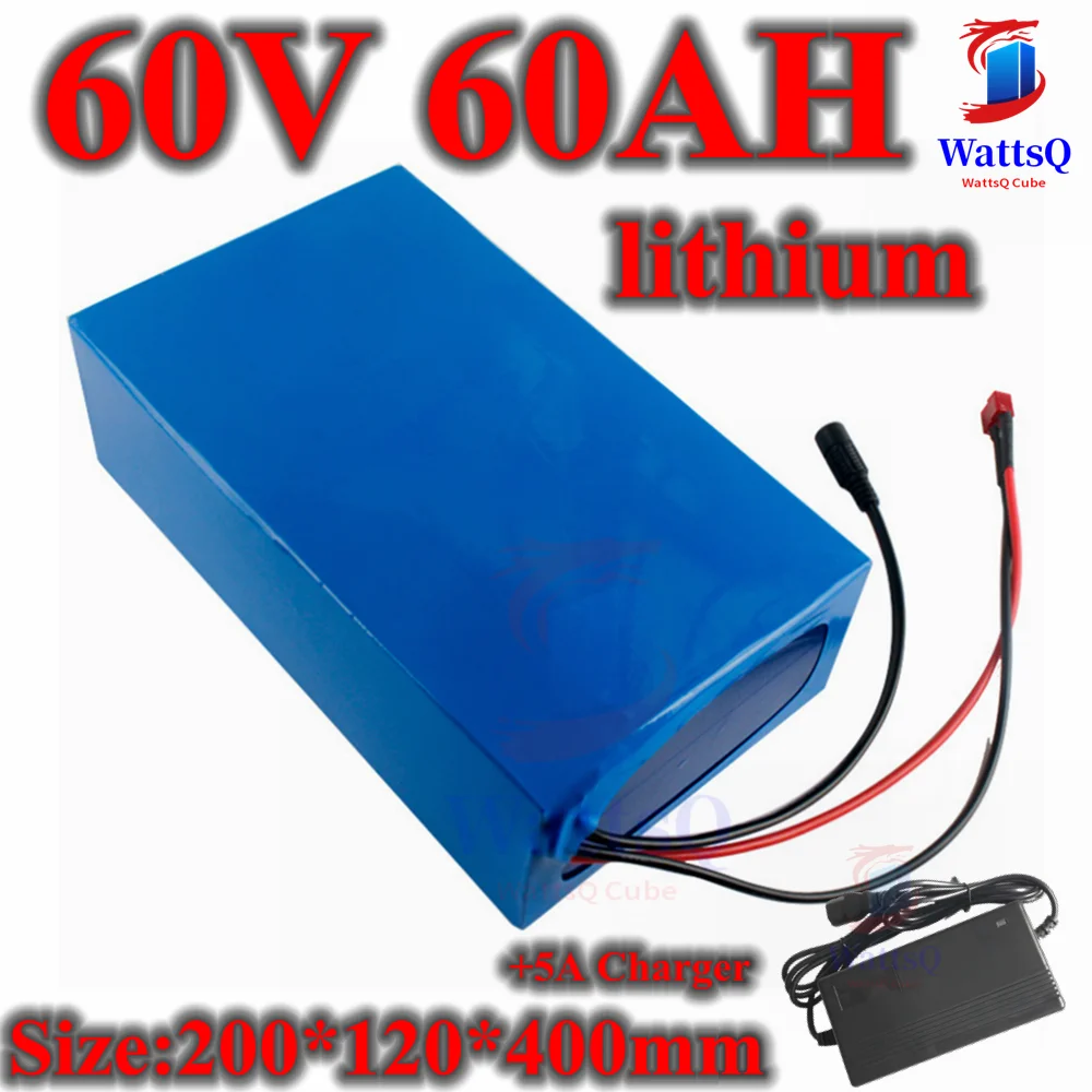 60v 60ah lithium ion bateria BMS for 6000W 3500w Electric quadricycle Tricycle scooter motorcycle vehicle ebike +5A charger