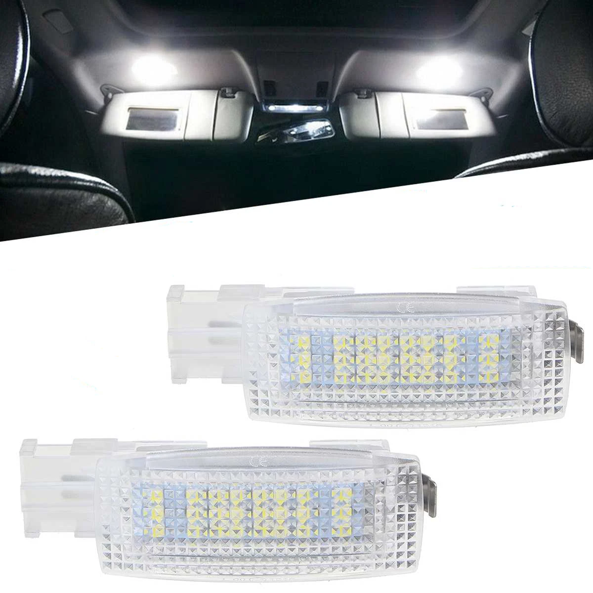 For VOLKSWAGEN Golf7 Sagitar  CC MAGOTAN  LED Vanity Mirror Lamp Sun Visor  1pcs