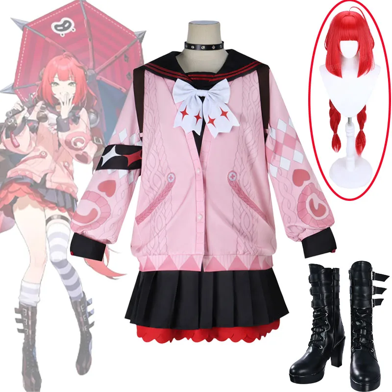 

Yuzuha ZZZ Косплей Игра Zenless Zone Zero Косплей Yuzuha Косплей Парик Обувь Одежда Хэллоуин Вечеринка Ролевая Игра Униформа для Женщин