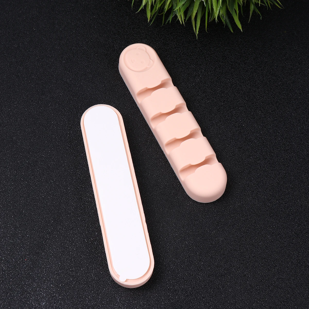 

2 Pcs Management Desk Self Adhesive Cord Clips Organizer Pink Wire Holder for Charging Cords USB Silicone Efficient Arrangement