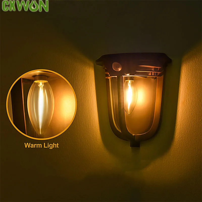 

Outdoor Solar Garden Light with Motion Sensor European Retro Porch Light Patio Door Decorative Hallway Lighting Solar Wall Lamp