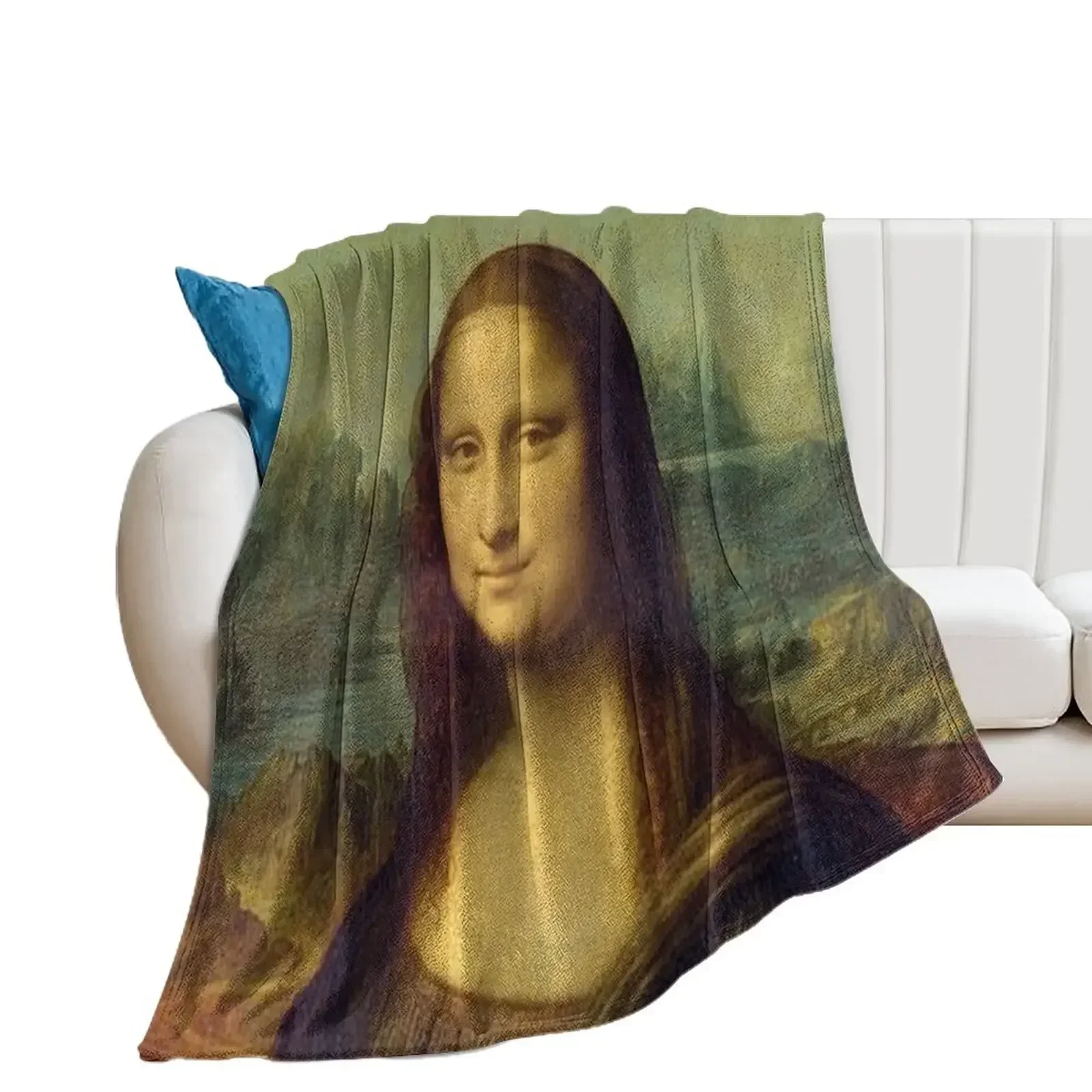 MONA LISA - LEONARDO DA VINCI Throw Blanket Sofa Quilt Decorative Sofas Blankets