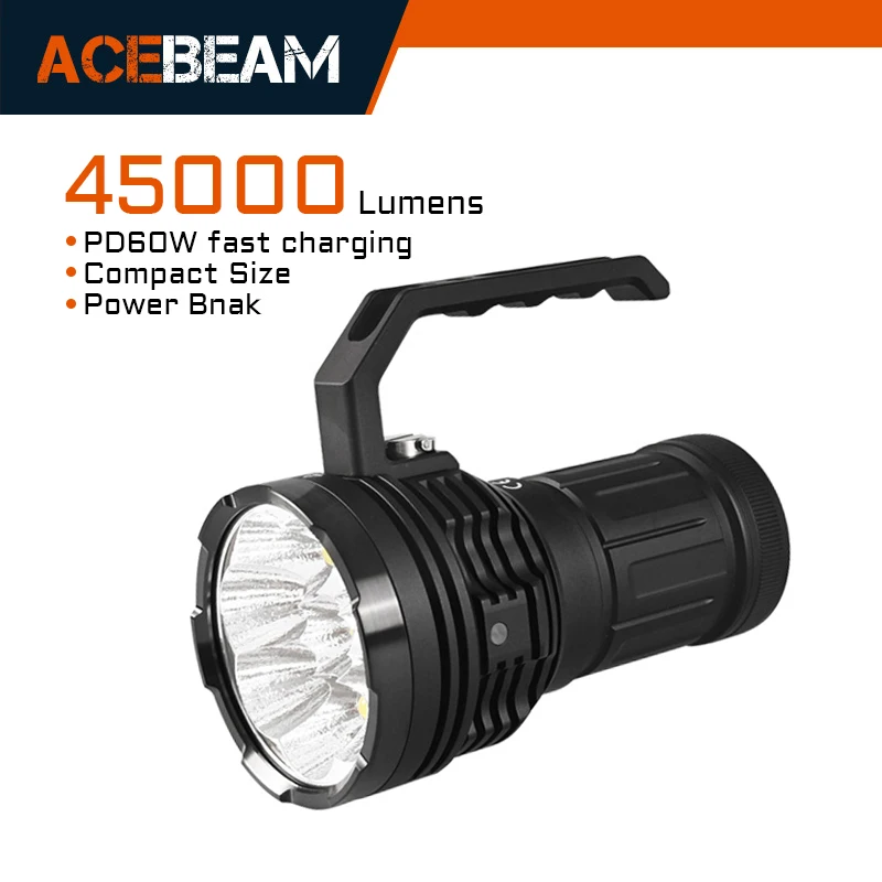 

ACEBEAM X50 2.0 PD60W Fast Charging Flashlight with Power Bank Function 45000 Lumens Super Bright Searchlight IP68 Waterproof