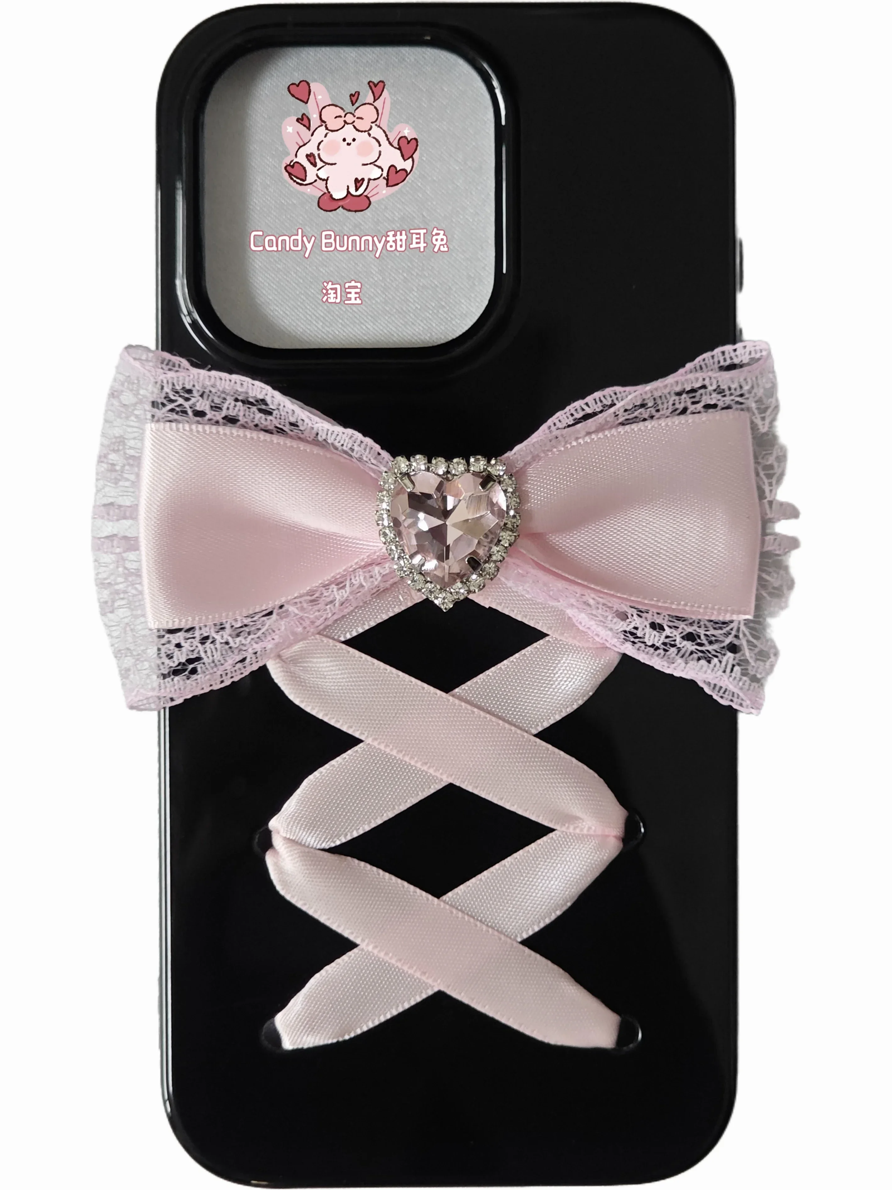 Dophee Originele Leuke Diamanten Kant Boog Telefoon Gevallen Japanse Lolita Apple Telefoon Beschermhoezen Iphone 14 15 16 pro max Soft Shell