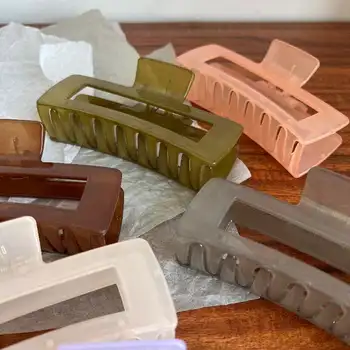 13CM nadměrné sponky do vlasů pro ženy s geometrickým vzorem žraloka, všestranné minimalistické sponky do vlasů, drápy, dívčí vlasové doplňky 10 nejlepší prodej velké sponky do vlasů - №1