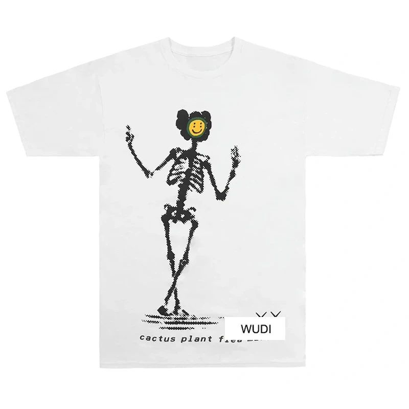 

Футболка Kanye Phi Cpfm.Xyz Ins Collaboration Skull ort Sve с круглым вырезом, молодежная, трендовая, летняя, стандартного кроя, мужская