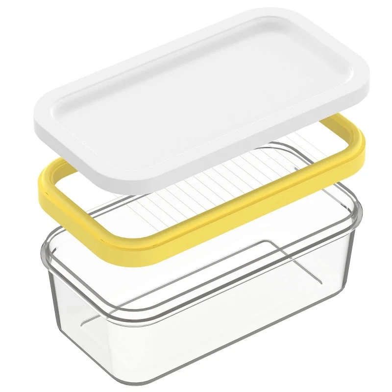 

Butter Slicer Cutter With a Storage Box,Stick Butter Container Dish with Lid for Fridge,Easy Cutting Two 4oz Sticks Butter