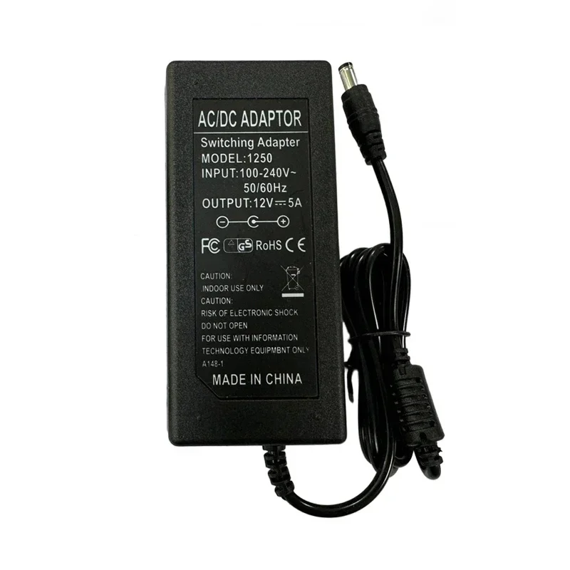 Universal Power Supply 12V 5A 6A 8A Power Adapter Charger AC To DC Adapter Transformers for LED Light Strip Laptop EU US Plug