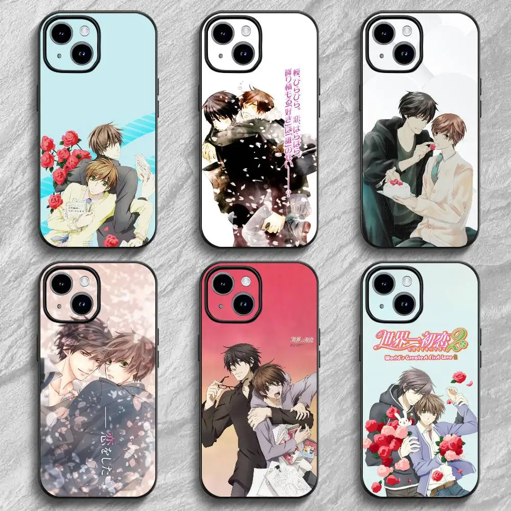 Funda de teléfono Anime S-Sekaiichi Hatsukoi para 17 12 13 14 15 16Pro Max mini classic Plus fuerte atracción magnética