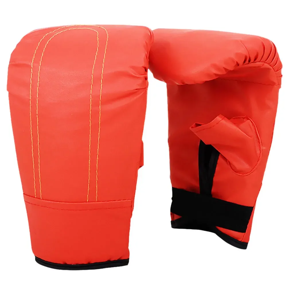 Professional Boxing Gloves PU Leather Kick Boxing Gloves Wear Resistant Punching Training Gloves Adults Kids Sports Supplies - view 2