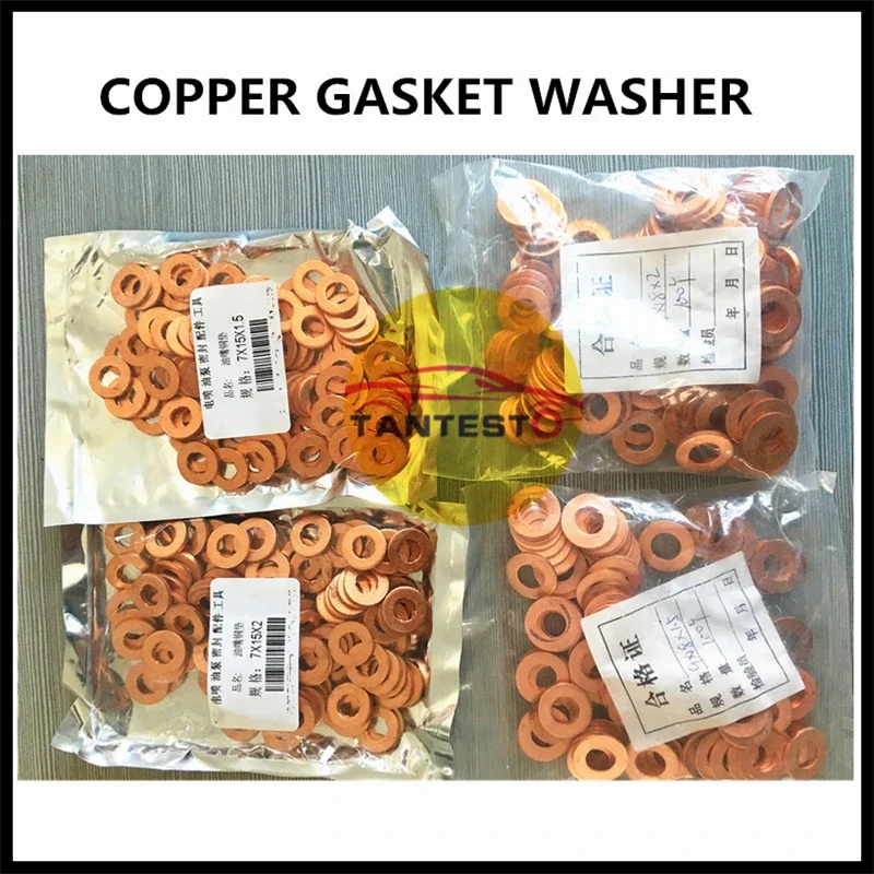 7x15mm/9x18mm Diesel Common Rail Injector Nozzle Copper Washer Seal O Ring Pad Gasket  Pump Repair Tool