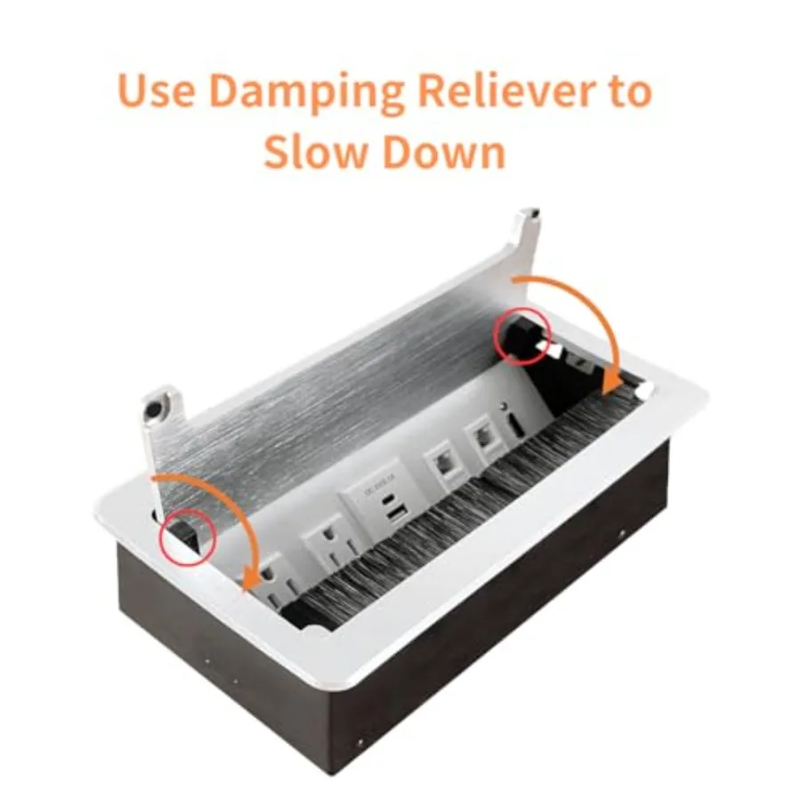 ZESHAN Conference Table Power hub Conference Table connectivity Box with 45 Degree Angle Convenient Plug-in Socket Power Fully