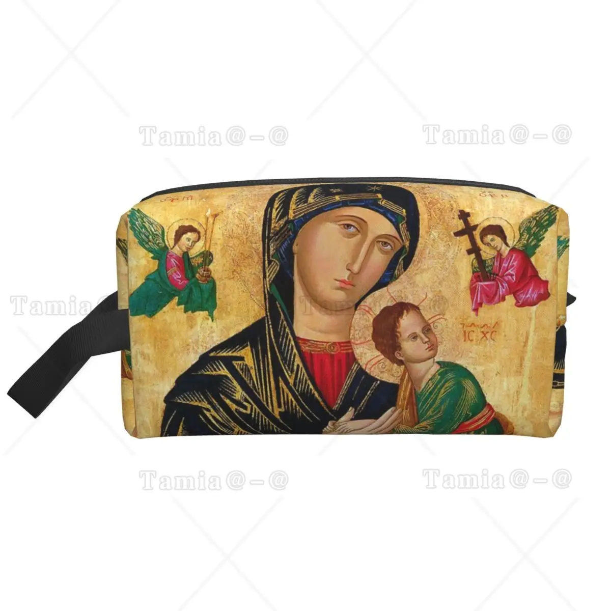 Neceser de Nuestra Señora del Perpetuo Socorro, Bonito Organizador de Maquillaje de la Virgen María Católica Romana, Caja de Almacenamiento de Cosméticos y Artículos de Belleza