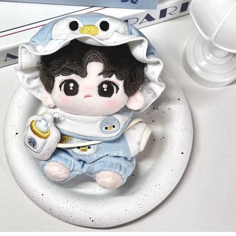 Biqibao Sukienka dla lalki pingwina, 10 cm, bawełniana sukienka dla lalki, sukienka z motywem rozgwiazdy, normalny kształt ciała, kreatywne akcesoria do przebierania, niespodzianka