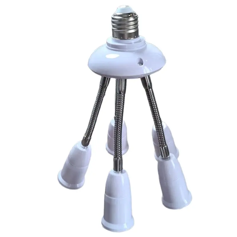 AEE8-E27 Light Socket Splitter Household Lamp Bases Photography Adapter Converter Ajustable Multi E27 Light Bulb Adapter