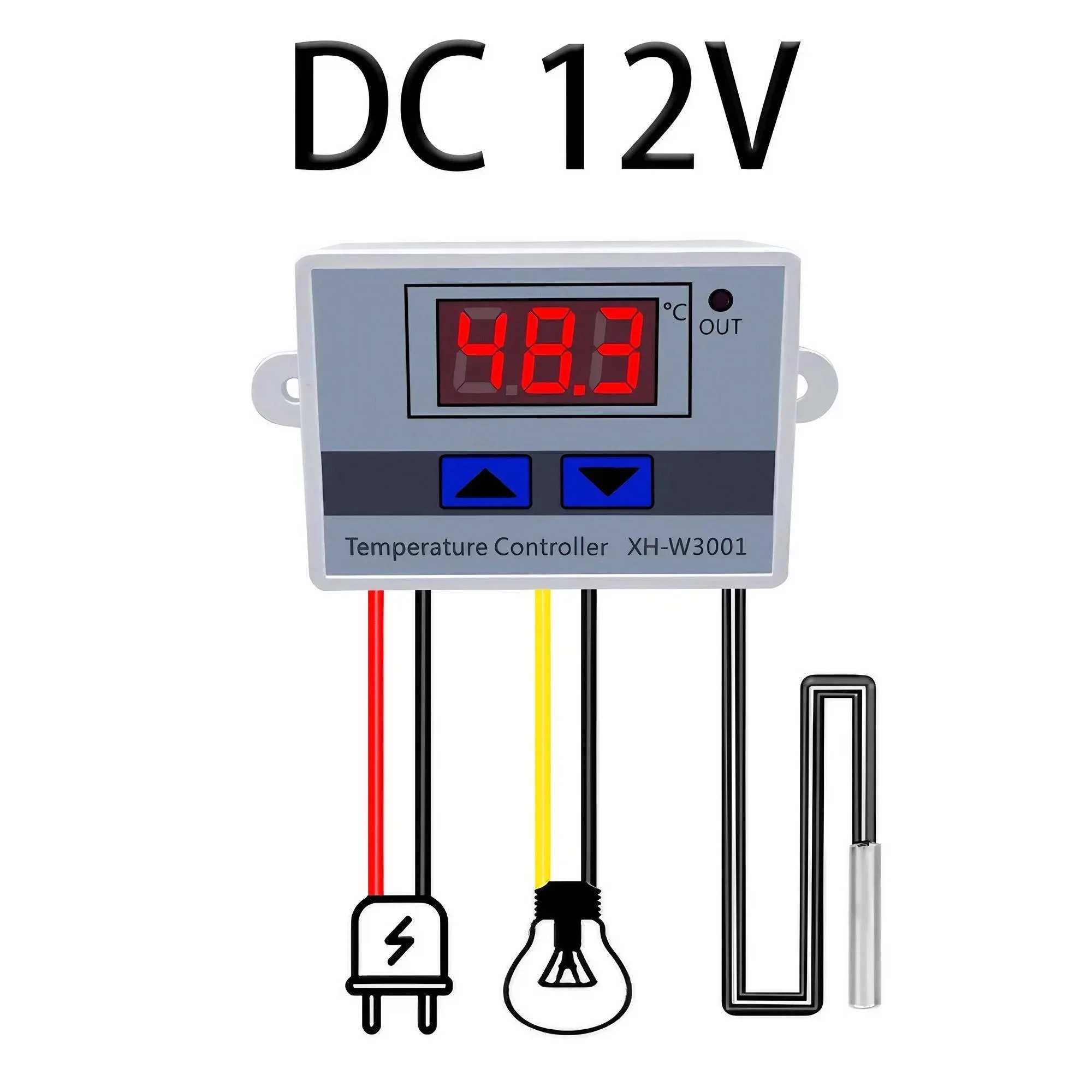 Régulateur de température numérique, interrupteur de Thermostat, thermomètre 12/24/220V, micro-ordin
