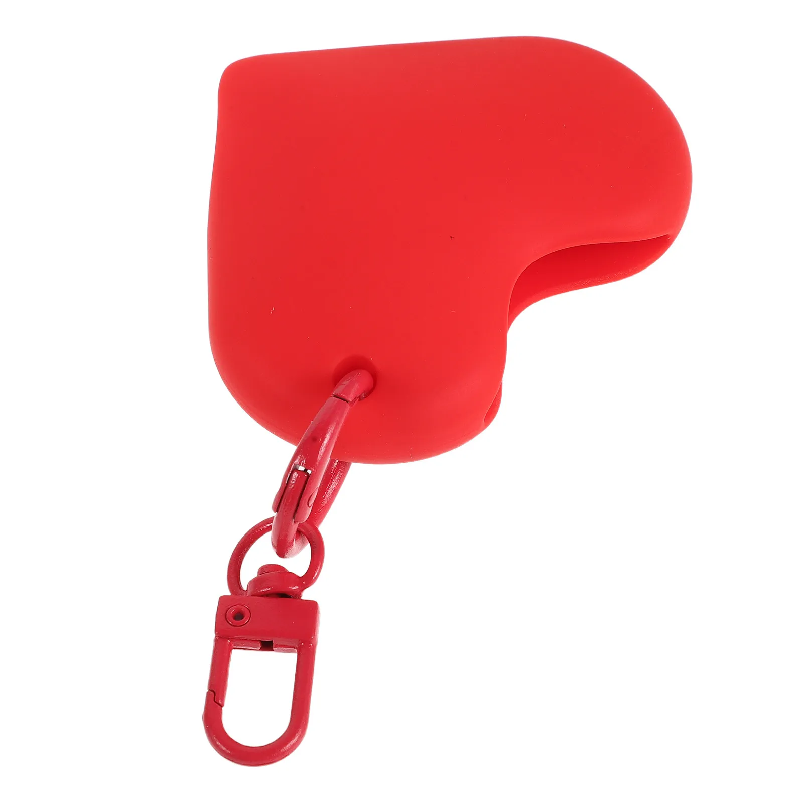 Soft Silicone Lipstick Protector Holder Keychain Heart Shaped Portable Lip Gloss Bracket for Travel Purse Bag Pocket Lipstick