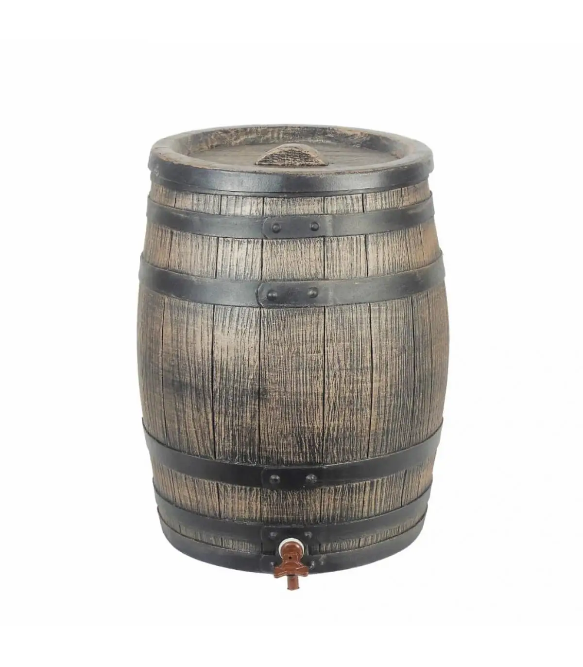 Rain barrels Nature rain barrel wood look 50 L 38x49,5 cm Brown