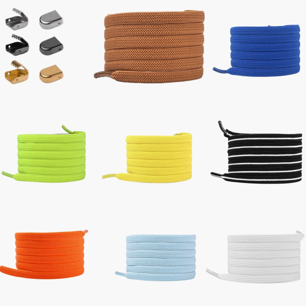 No Tie Flat Hiking Running Shoe Lace Elastic Shoelaces Outdoor Leisure Sneakers Quick Safety Flat Shoelace Kids Adult Lazy Laces image 3