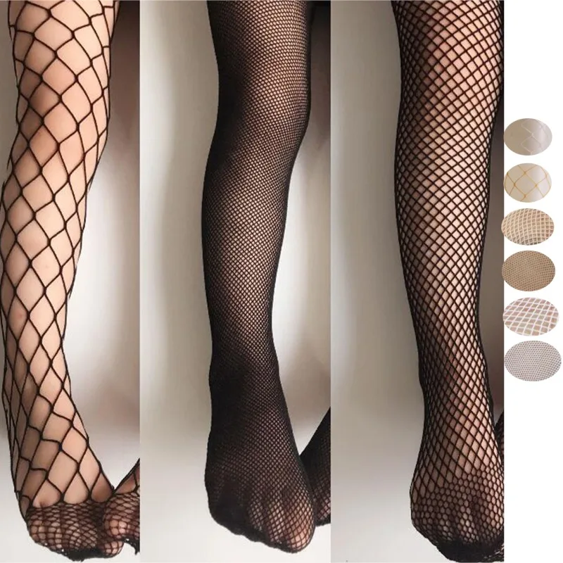 Girls' Black Pantyhose Fashionable Fishnet Stockings Kids Baby Mesh Cute Leggings Girls Tights Ballet Stocking