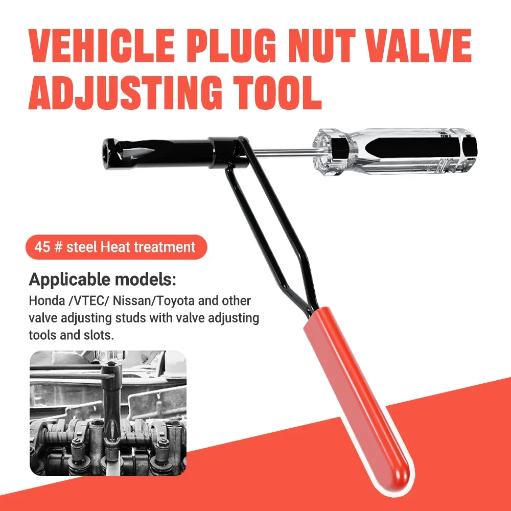 

Valve Adjustment Tool Jam Nut 10mm Valve Lapping Guiding Removal Tool Compatible with Honda/Toyota/Japanese Auto Vehicle Engines