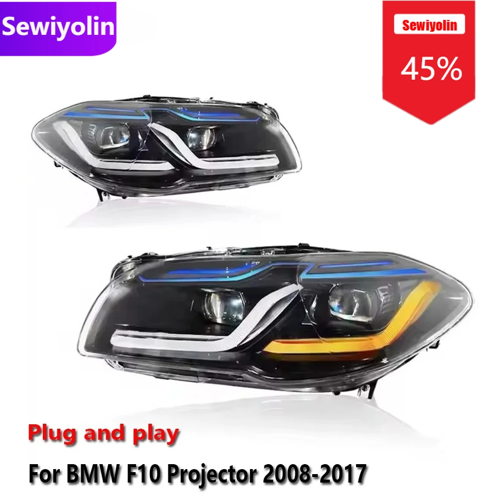

Car DRL Accessories Led Headlights for BMW F10 Projector 2008-2017 Auto DRL Fog Rear Trailer Lamps Turning Signal Voiture Plug a