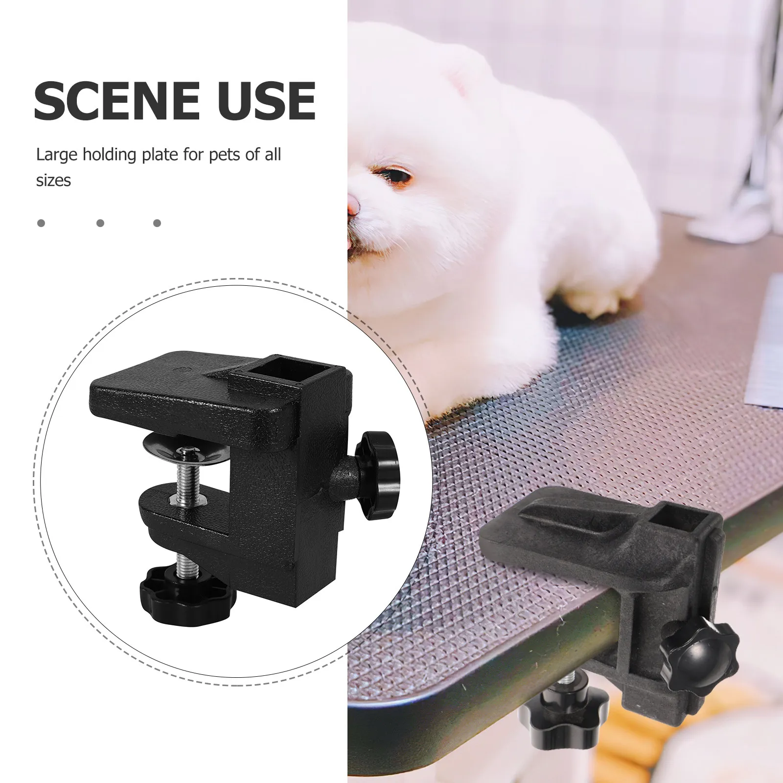 Lightweight Yet Heavy Duty Metal Grooming Table Clamp for Pet Bathing Tables Suspension Rod Fixing Clip Dog Grooming Table Arm