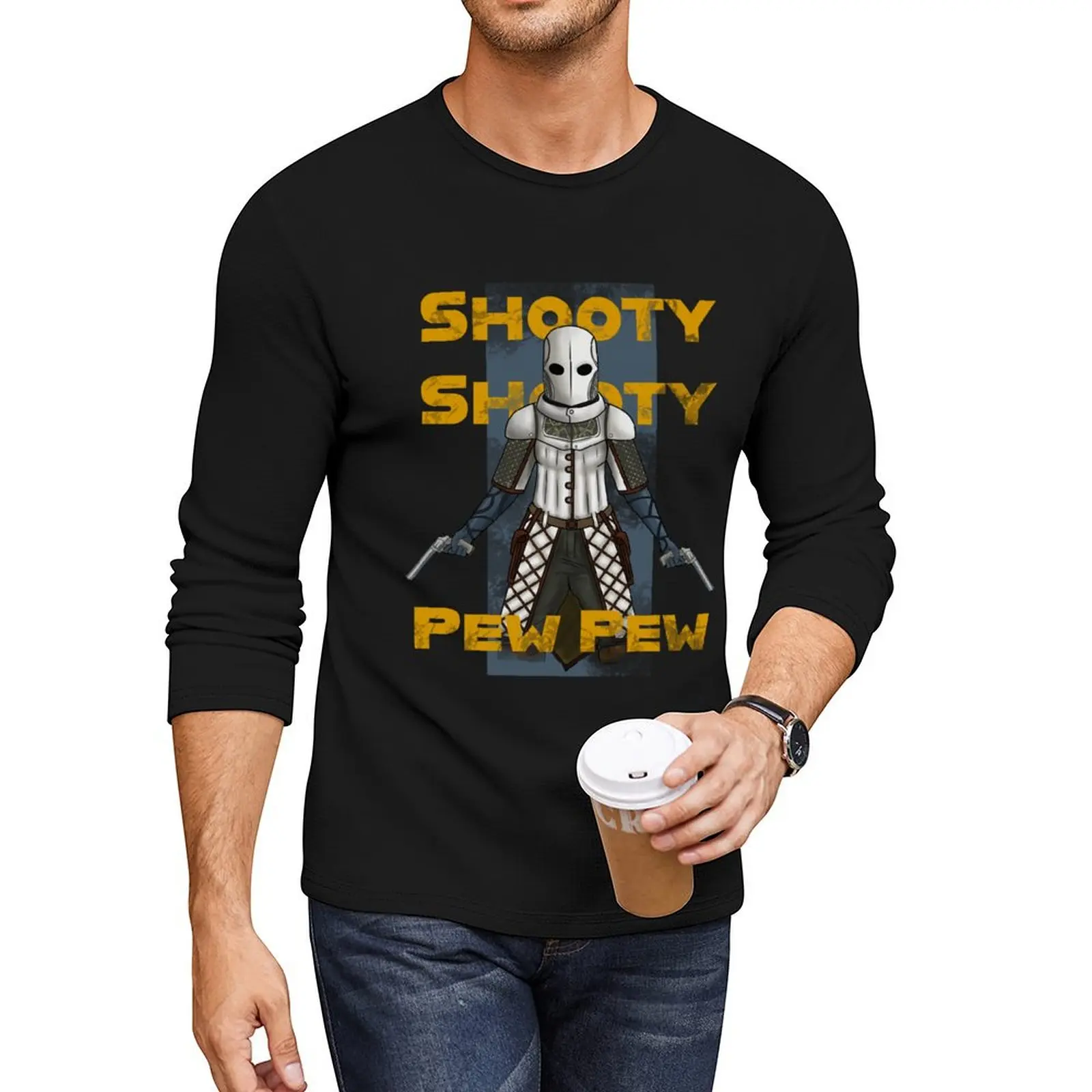 Shooty Shooty Pew Pew ! Light the Storyteller Long T-Shirt black t shirt t-shirts man funny t shirts for men