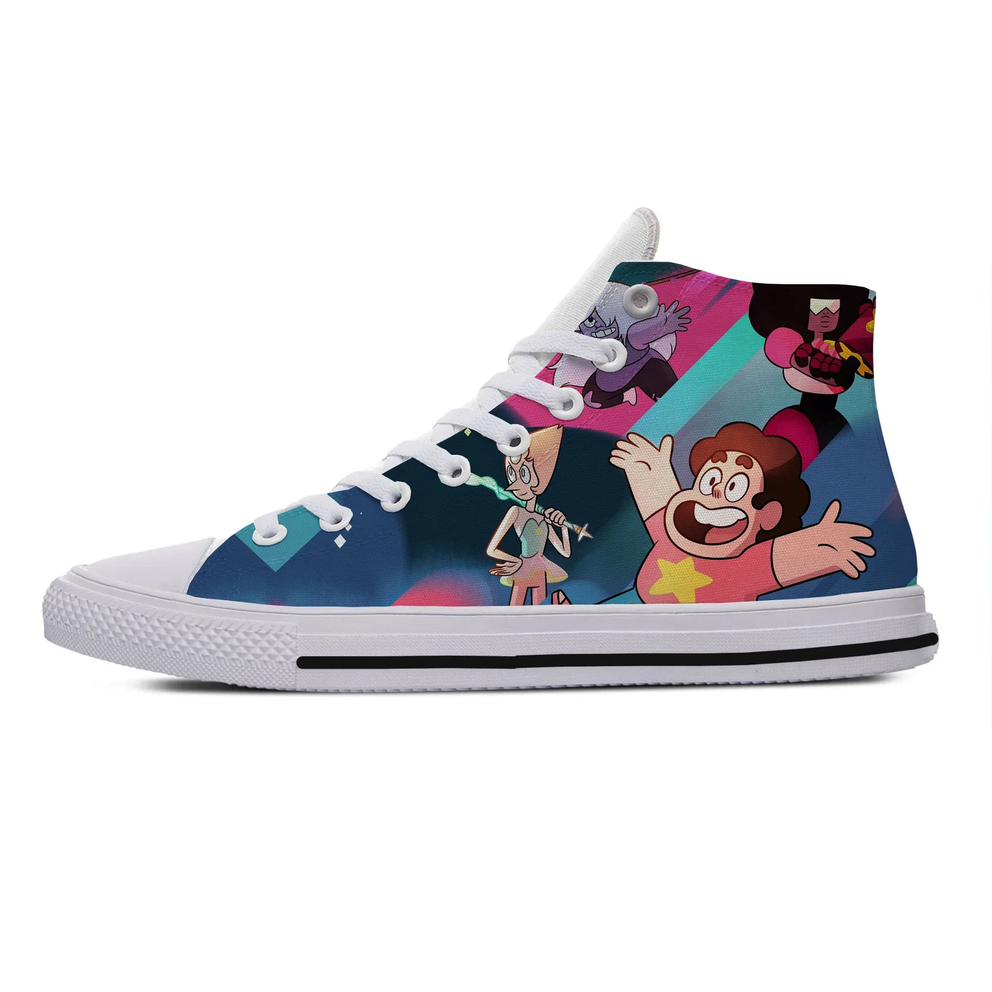 Hot Steven Universe - Lion - Mens Printing Shoes Man Lightweight Latest High Top Board Shoes Breathable Comfortable Canvas Shoes