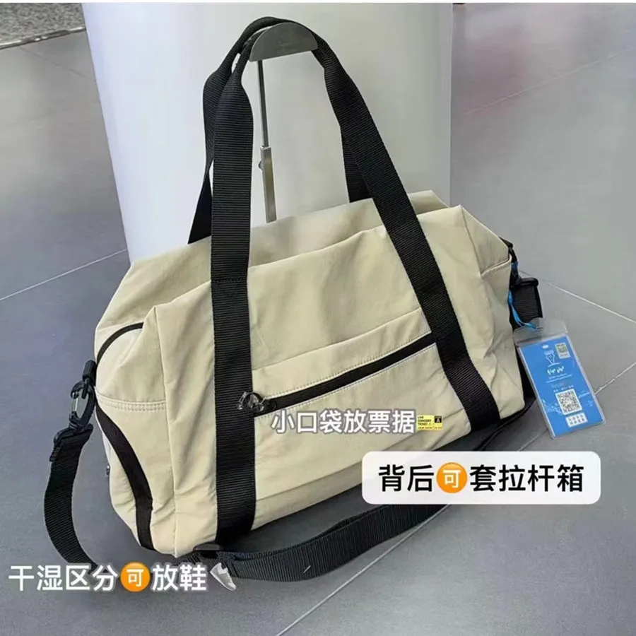 

FIDO DIDO 2025 new dry wet separation fitness bag men's bag women's bag travel bag waterproof multi layer hardware zipper genuin