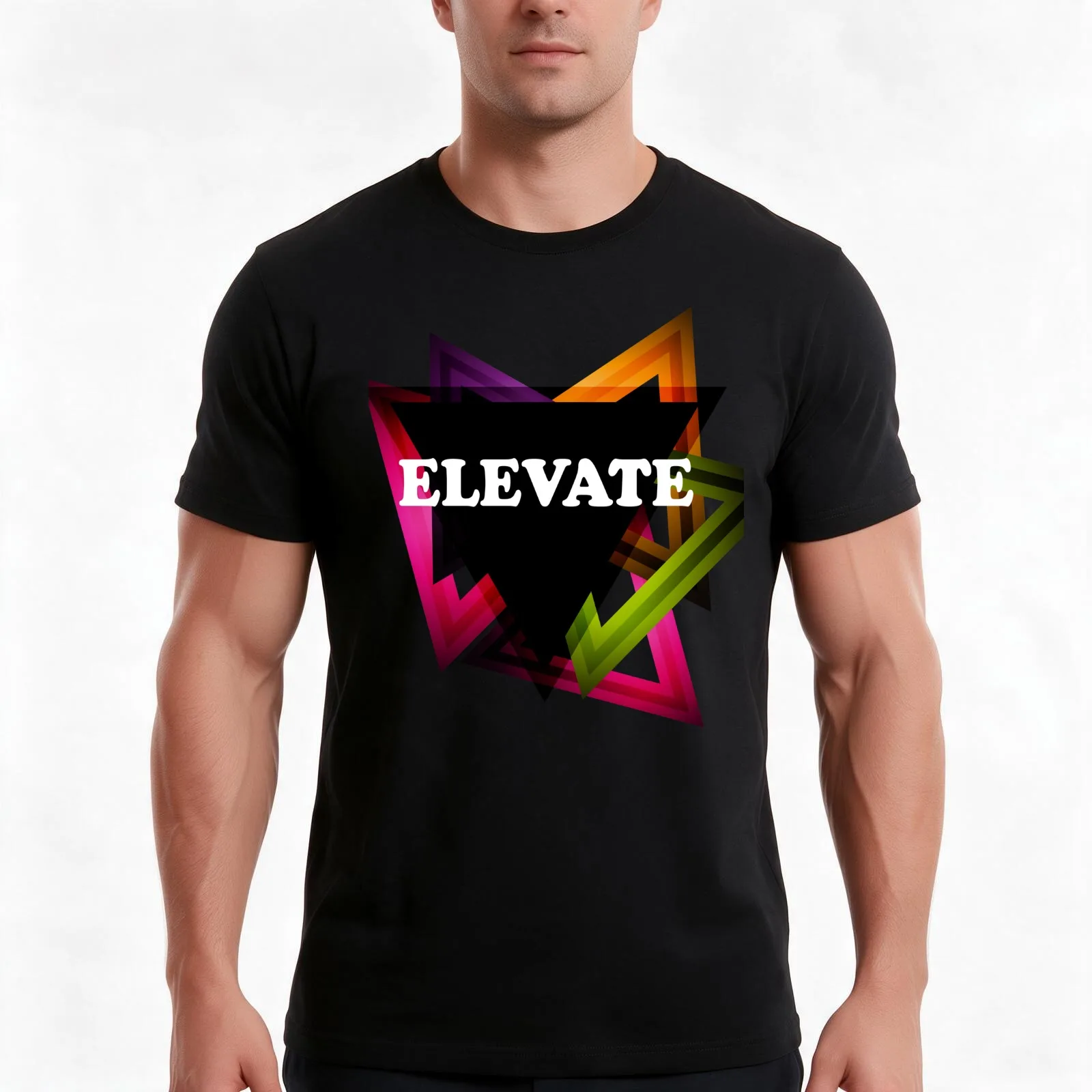 Elevate Essential DRP T-Shirt, Summer Casual Cotton Tee, Oversized Streetwear Tops, Vintage Graphic Print, Unisex Men Women