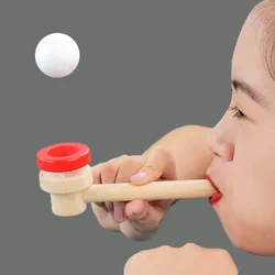 Explosive Wooden Suspension Ball Blower Children's Early Education Puzzle Parent-child Games Training Lung Capacity Toys