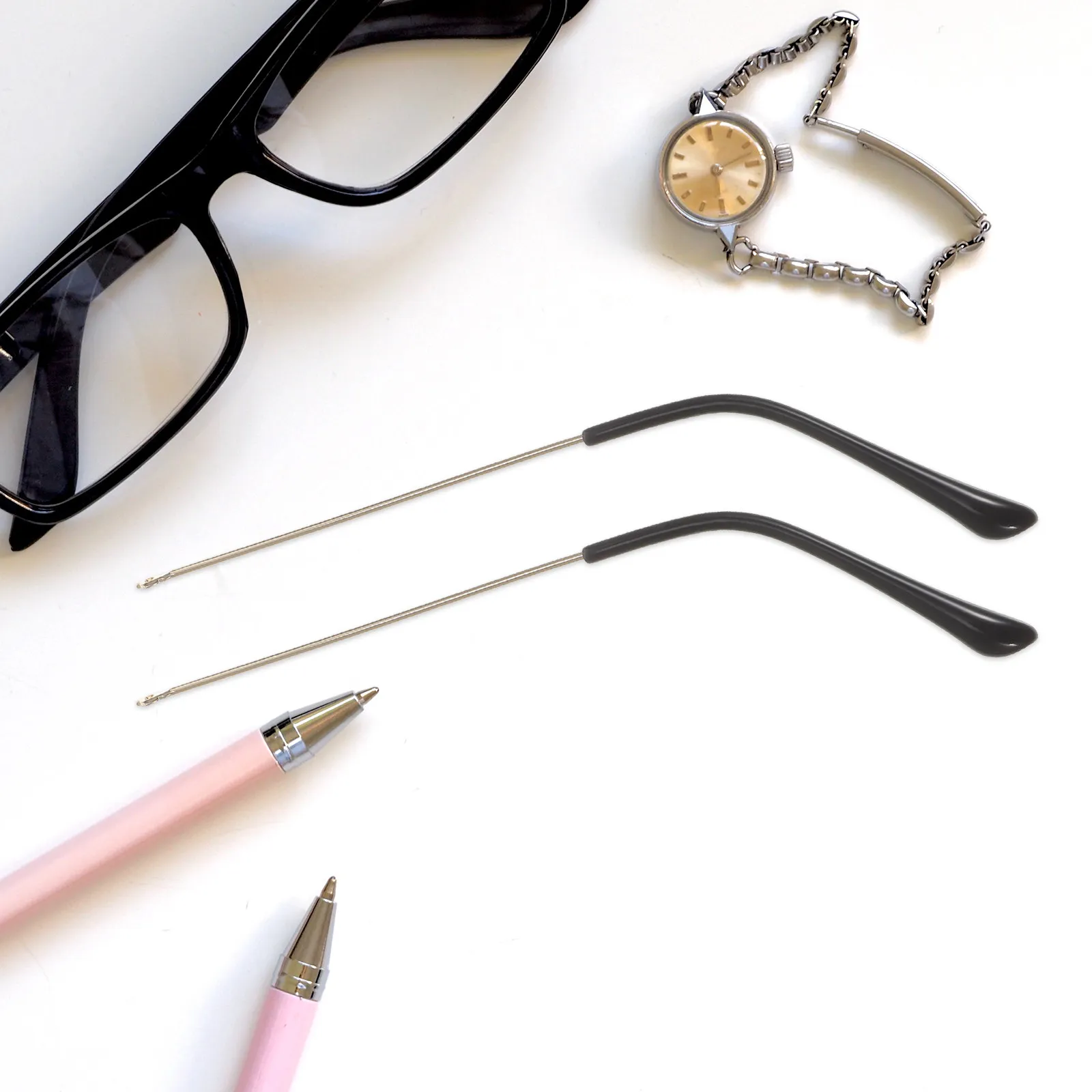 Metal Eyeglass Temple Arms Replacement Pair Nonslip Comfortable Glasses Repair Accessories