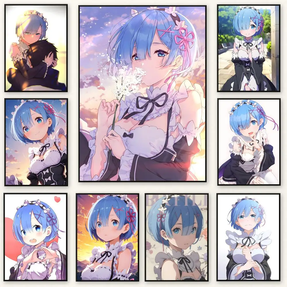 Dark anime Re:Zero Poster Peel And Stick Indoor Bedroom Wall Decor Aesthetic Gift