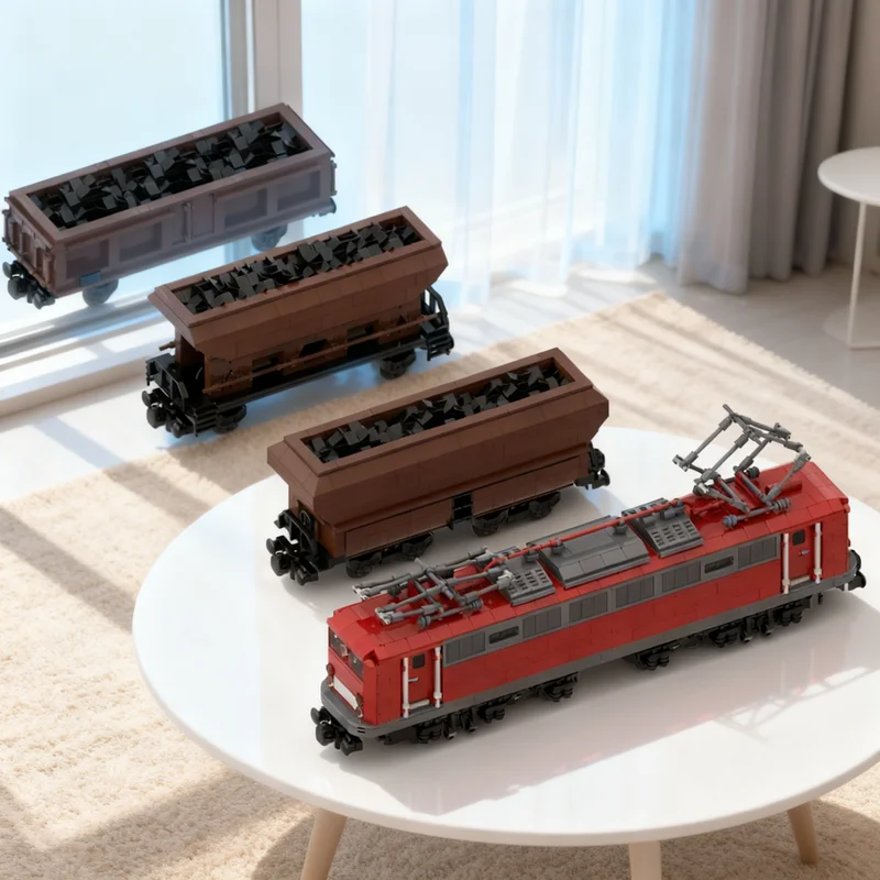 

2401pcs MOC BR150 Coal Wagon Pack 8w Train Model Building blocks Construction Christmas gifts toy creative DIY idea Brick Kids