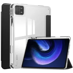For Xiaomi Pad 6 Case 11 inch with Pencil Holder PU Leather Acrylic Back Tablet Cover For Xiaomi Mi Pad 6 Pro MiPad 6 Case 11''