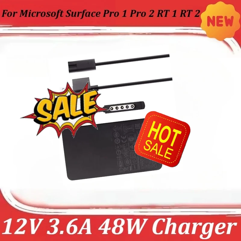 

Зарядное устройство 12В 3.6А 48Вт для Microsoft Surface Pro 1, Pro 2, RT 1, RT 2