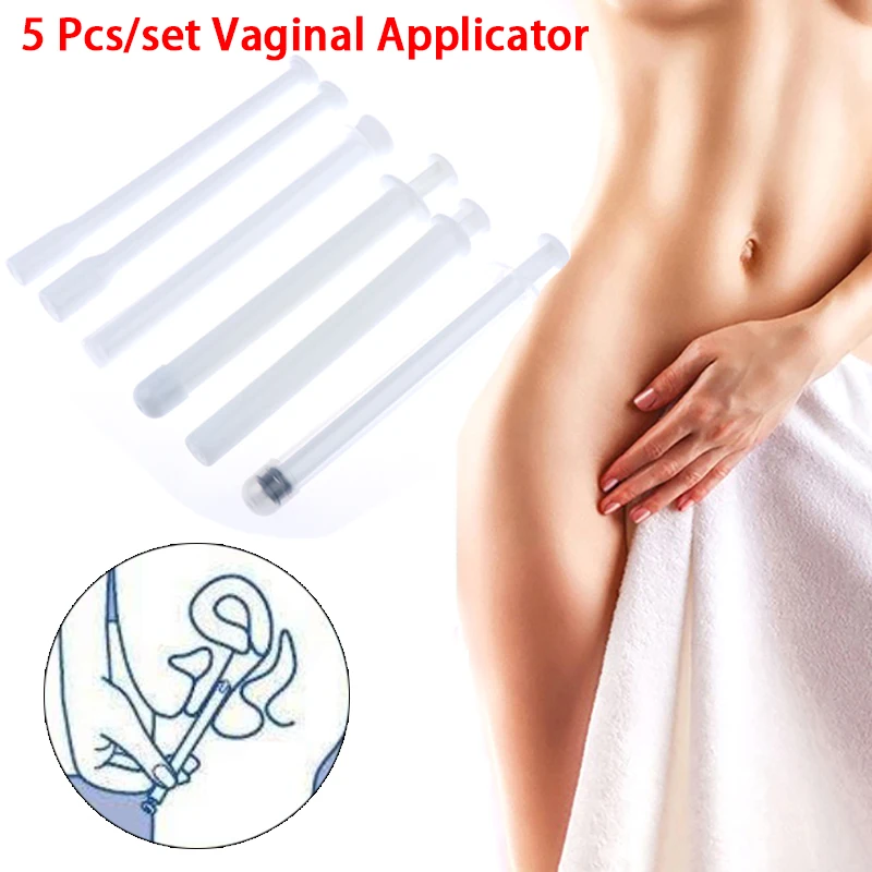 5 Pcs/set Vaginal Applicator Disposable Lubricant Injector Push Syringe Lube Anal Nasal Launcher