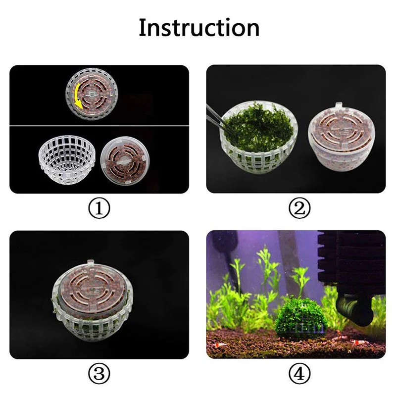 Plastic Aquarium Moss Ball Filter Aquatic Pet Supplies Decorations For Shrimps Fish Tank Pet Products Fish Tank Decor