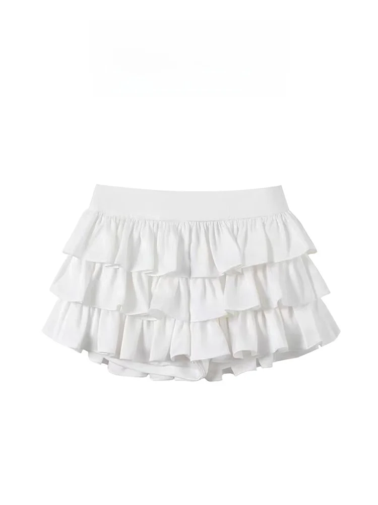 Parkyeon Spring Knitted Stripe Crop Top And White Short Skirt Set Women's Fashion Casual Style Two-Piece Suit Korean Pure Desire - view 3