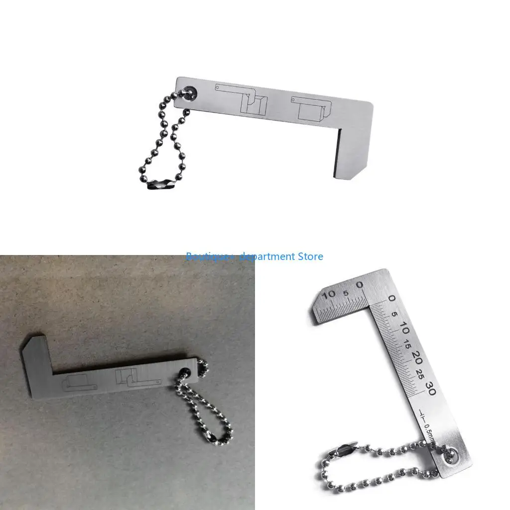 E1PD Chamfer Gauge 0-30mm Chamfered Ruler Graduation 0.5mm Accuracy 0.25mm Chamfering Caliper for Mechanical Manufacturing