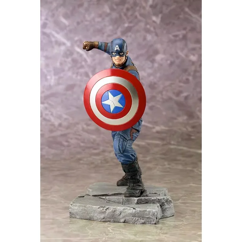 In Stock Original Kotobukiya MK212 ARTFX+ Captain America Anime Portrait Model Toy Collection Doll Gift 1/10